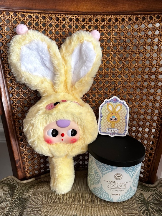 Other - Baby Three Yellow Bunny Mirror Plush Kawaii Vanity Decor NWOT